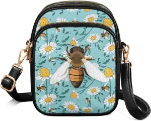 Small Crossbody Purses for Women PU Leather Designer Cell Phone Bag Wallet Purses Adjustable Strap for Travel