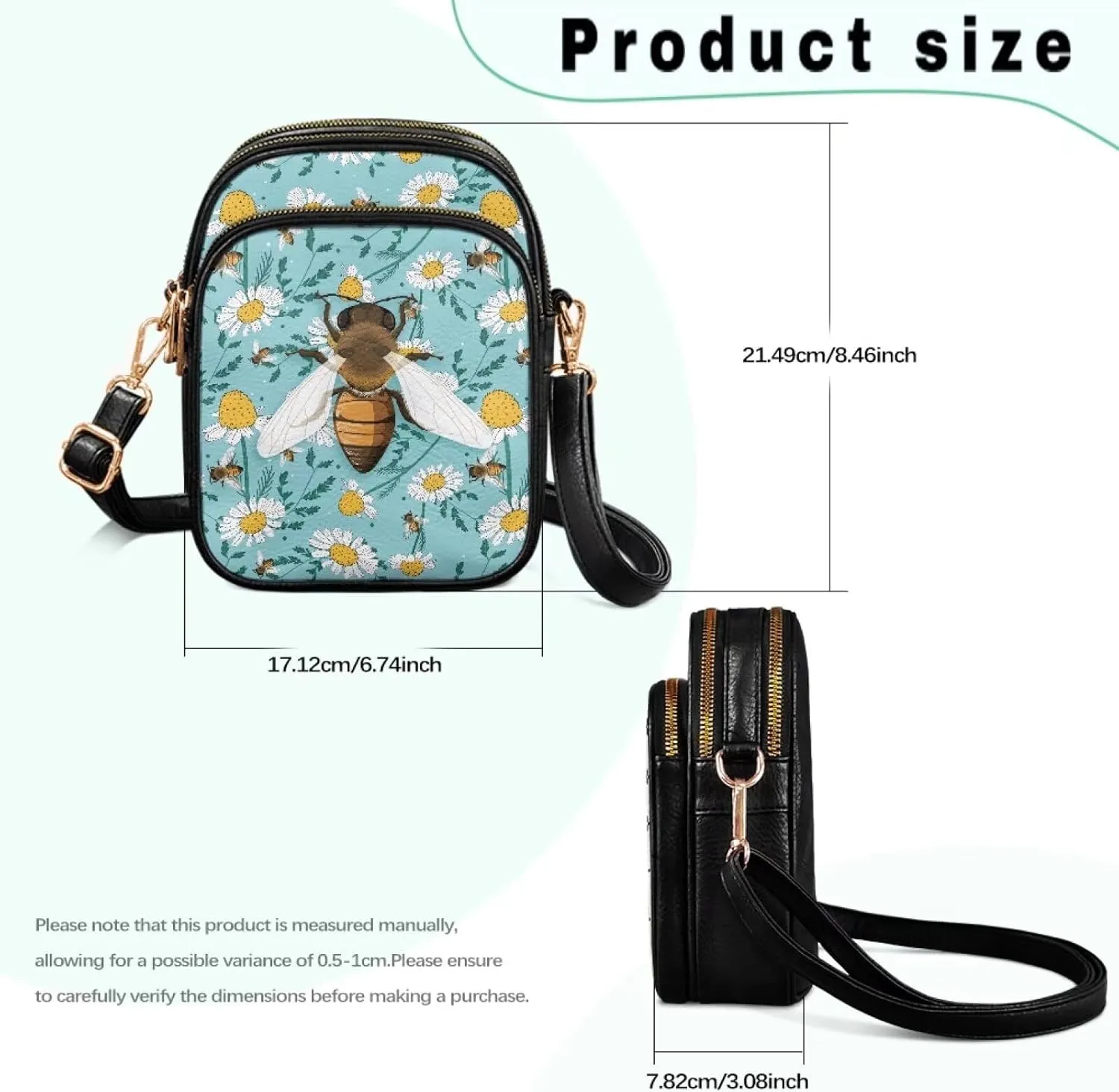 Small Crossbody Purses for Women PU Leather Designer Cell Phone Bag Wallet Purses Adjustable Strap for Travel