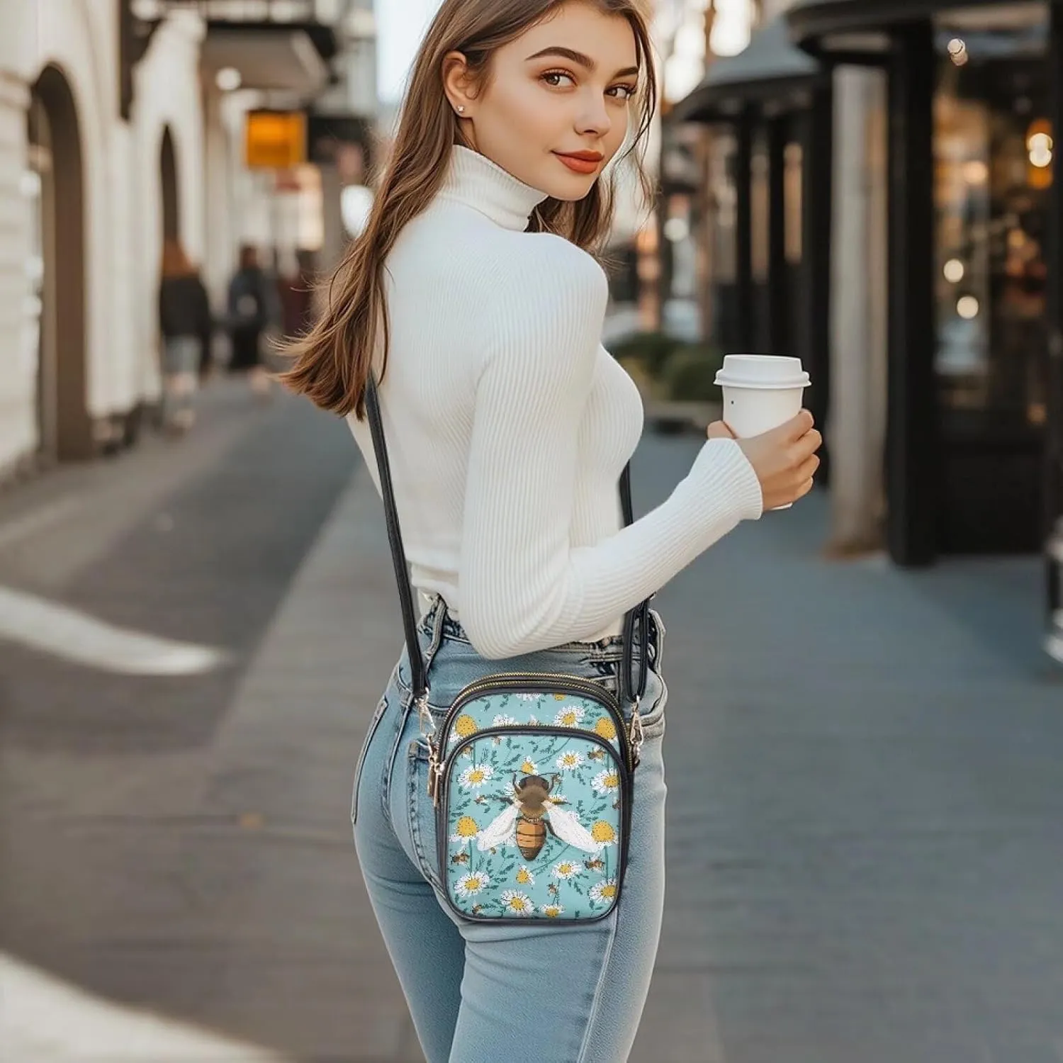Small Crossbody Purses for Women PU Leather Designer Cell Phone Bag Wallet Purses Adjustable Strap for Travel