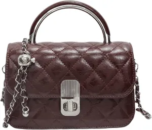 Small Quilted Crossbody Bags for Women Purse for Women with Trendy Shoulder Purses Black Handbag