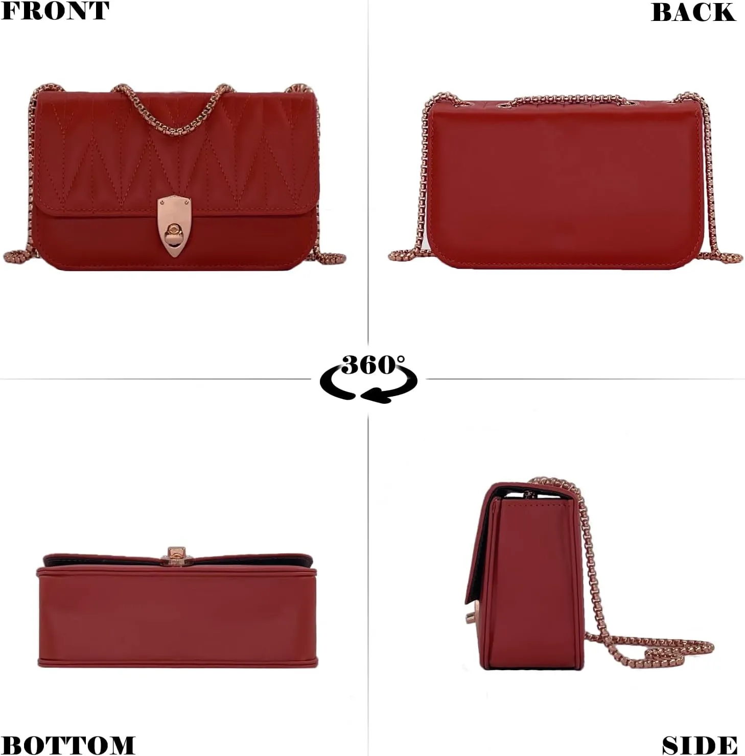 Small Shoulder Bags for Women with Chain Strap,Mini Quilted Embroidery Purses for Women