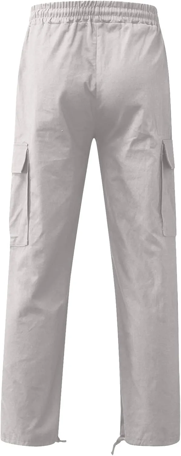 SMIDOW Mens Cargo Pants Relaxed Fit Elastic Waist Casual Loose Joggers Workout Athletic Pant Trousers Trendy Sweatpants