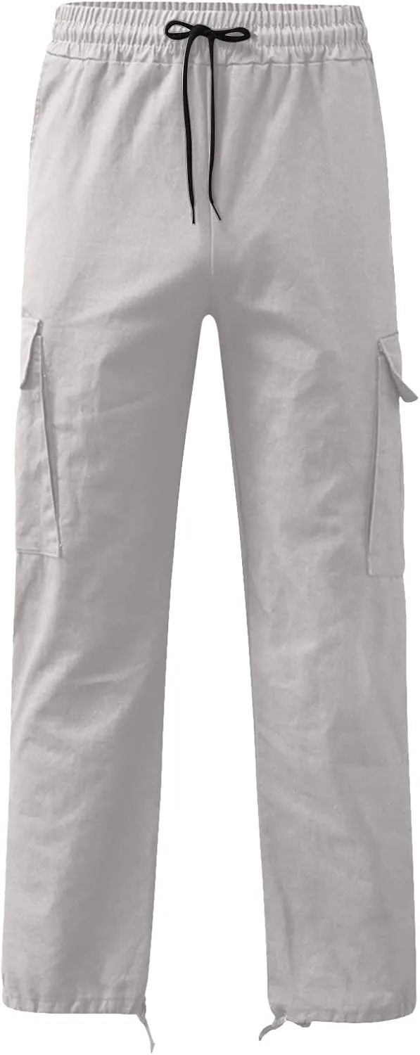 SMIDOW Mens Cargo Pants Relaxed Fit Elastic Waist Casual Loose Joggers Workout Athletic Pant Trousers Trendy Sweatpants
