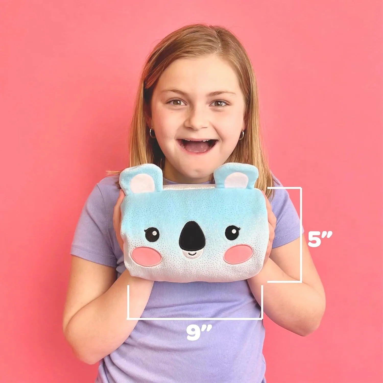 SmooshMiez - 2 in 1 Reversible Stuffed Animal Plushie - Cute Emotional Support Plush, Koala   Kitty, 9 inch