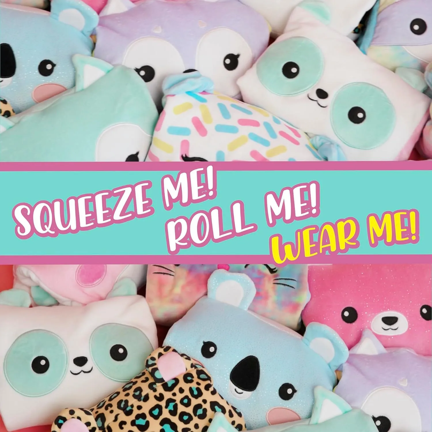 SmooshMiez - 2 in 1 Reversible Stuffed Animal Plushie - Cute Emotional Support Plush, Koala   Kitty, 9 inch