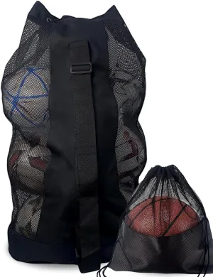 Soccer Ball Bag,Adjustable Shoulder Strap Extra Large Drawstring Mesh Ball Bag,Heavy Duty Soccer Ball Bags for Coaches,Mesh Equipment Bag for Basketball,Football, Volleyball, Swimming Gear