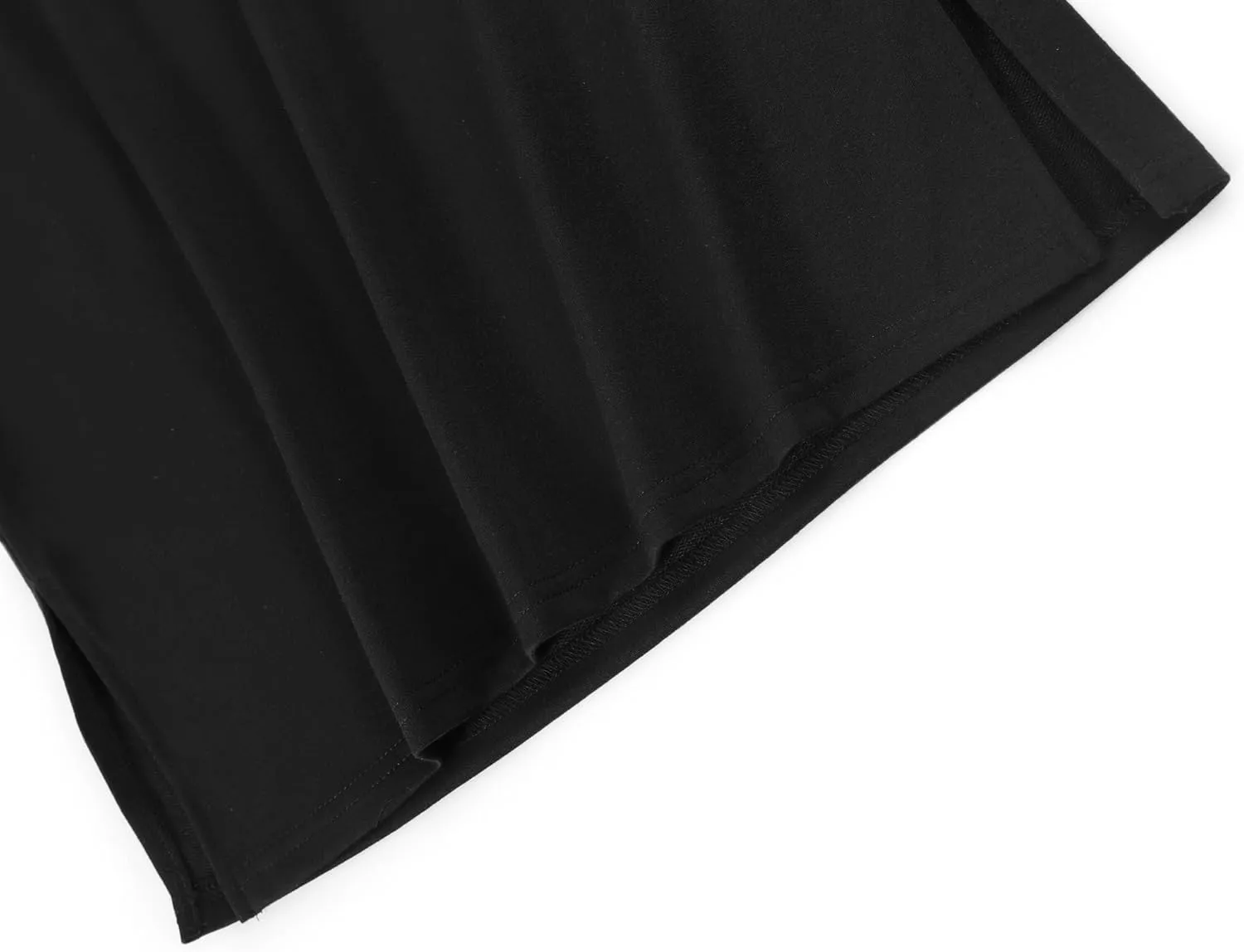 SOFIA'S CHOICE Women's Midi Skirt Drawstring High Waist Slit Skirts with Pockets