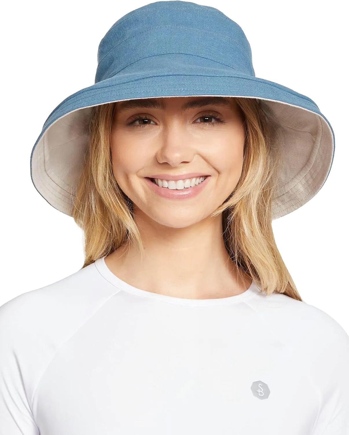 Solbari Women's Holiday Sun Hat UPF 50 , Packable Breathable with Wide Brim, Adjustable Fit, UV Protection for Travel & Beach