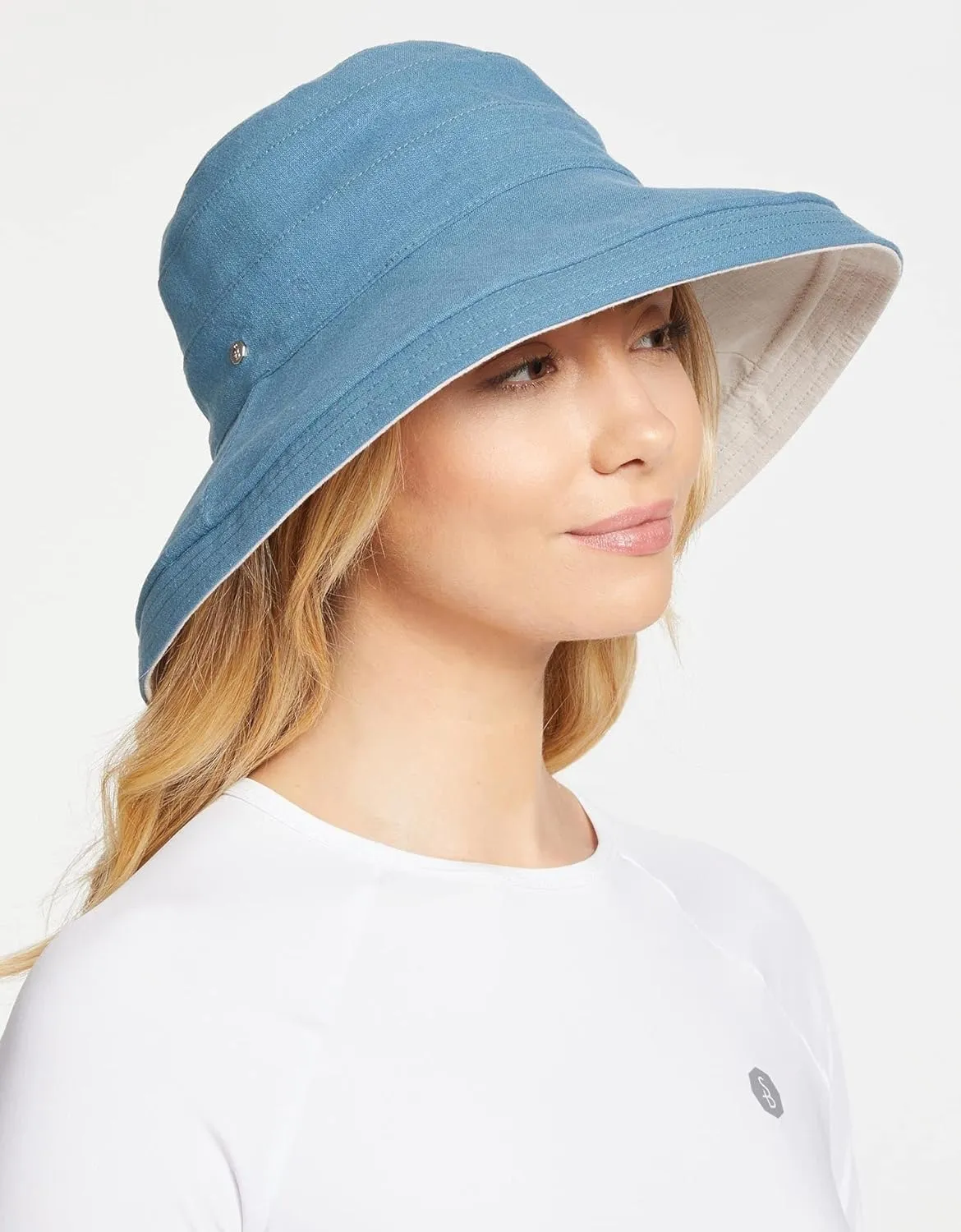 Solbari Women's Holiday Sun Hat UPF 50 , Packable Breathable with Wide Brim, Adjustable Fit, UV Protection for Travel & Beach