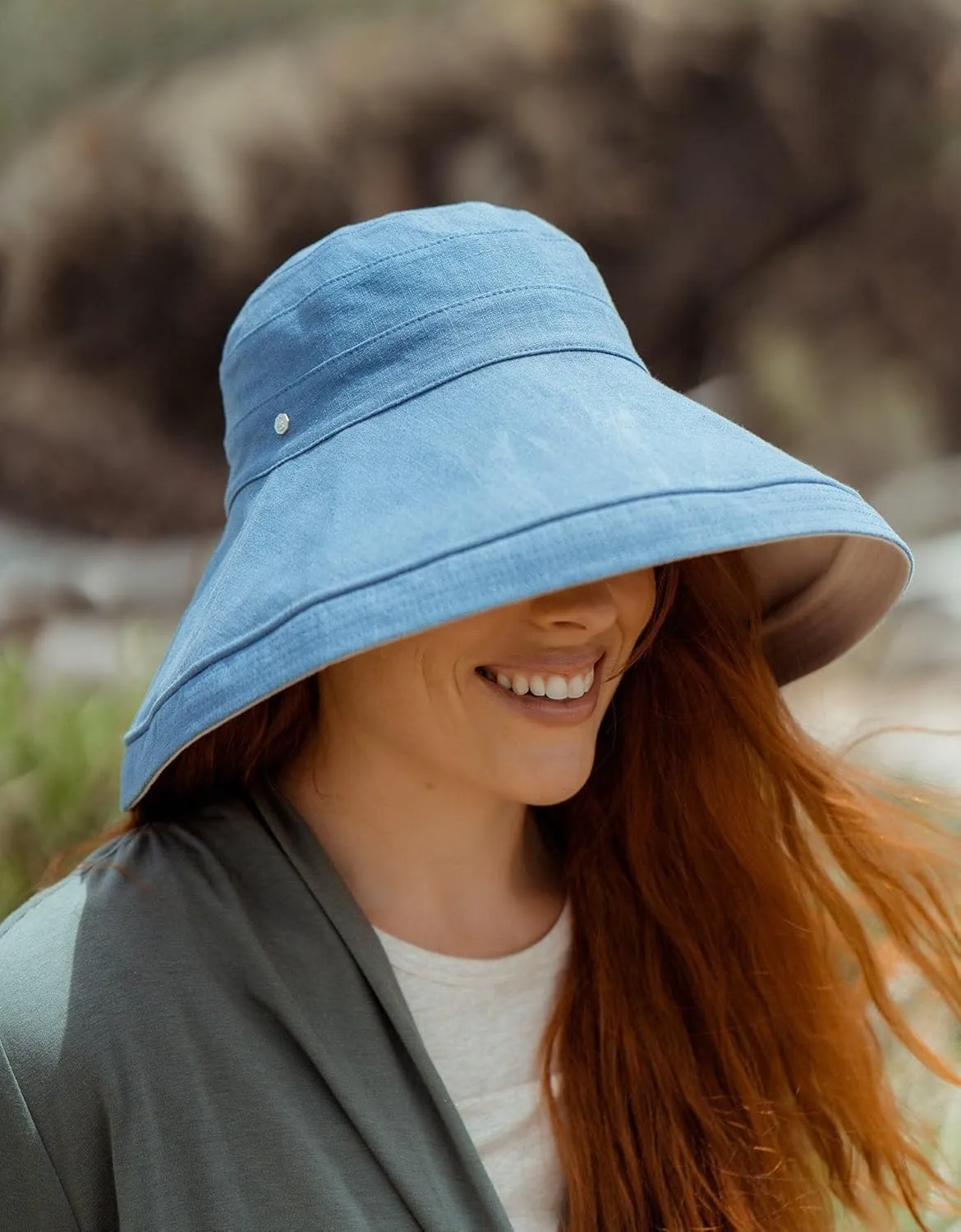 Solbari Women's Holiday Sun Hat UPF 50 , Packable Breathable with Wide Brim, Adjustable Fit, UV Protection for Travel & Beach