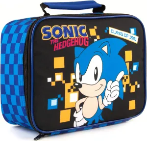 SONIC THE HEDGEHOG Kids Lunch Bag | Immerse Yourself in The Retro Adventure of Video Game for Boys | Have Fun with The Fast Blue Hero | Durable Material for Active Adventures