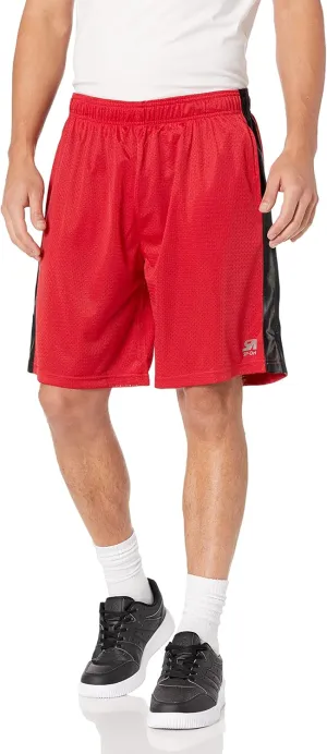 Southpole Men's Athletic Gym Mesh Shorts with Pockets, Lightweight, Quick Dry, Breathable