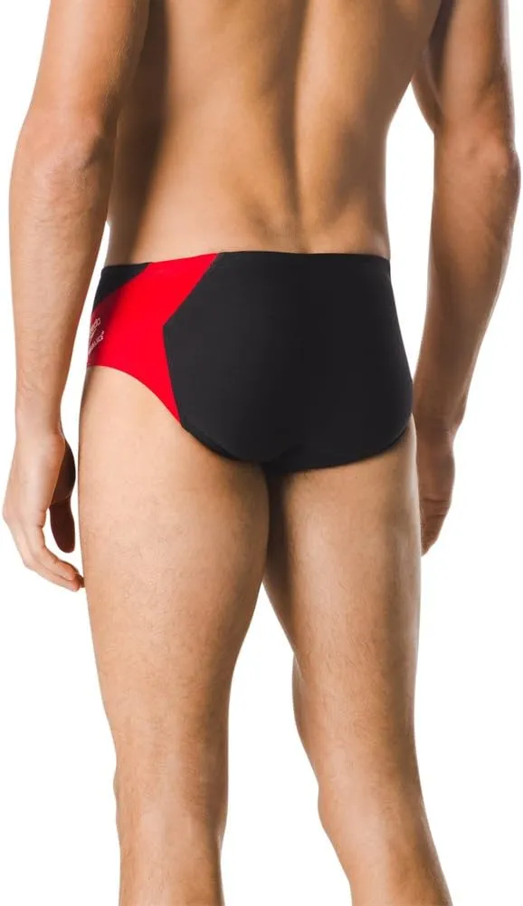 Speedo Men's Swimsuit Brief Endurance  Splice Team Colors