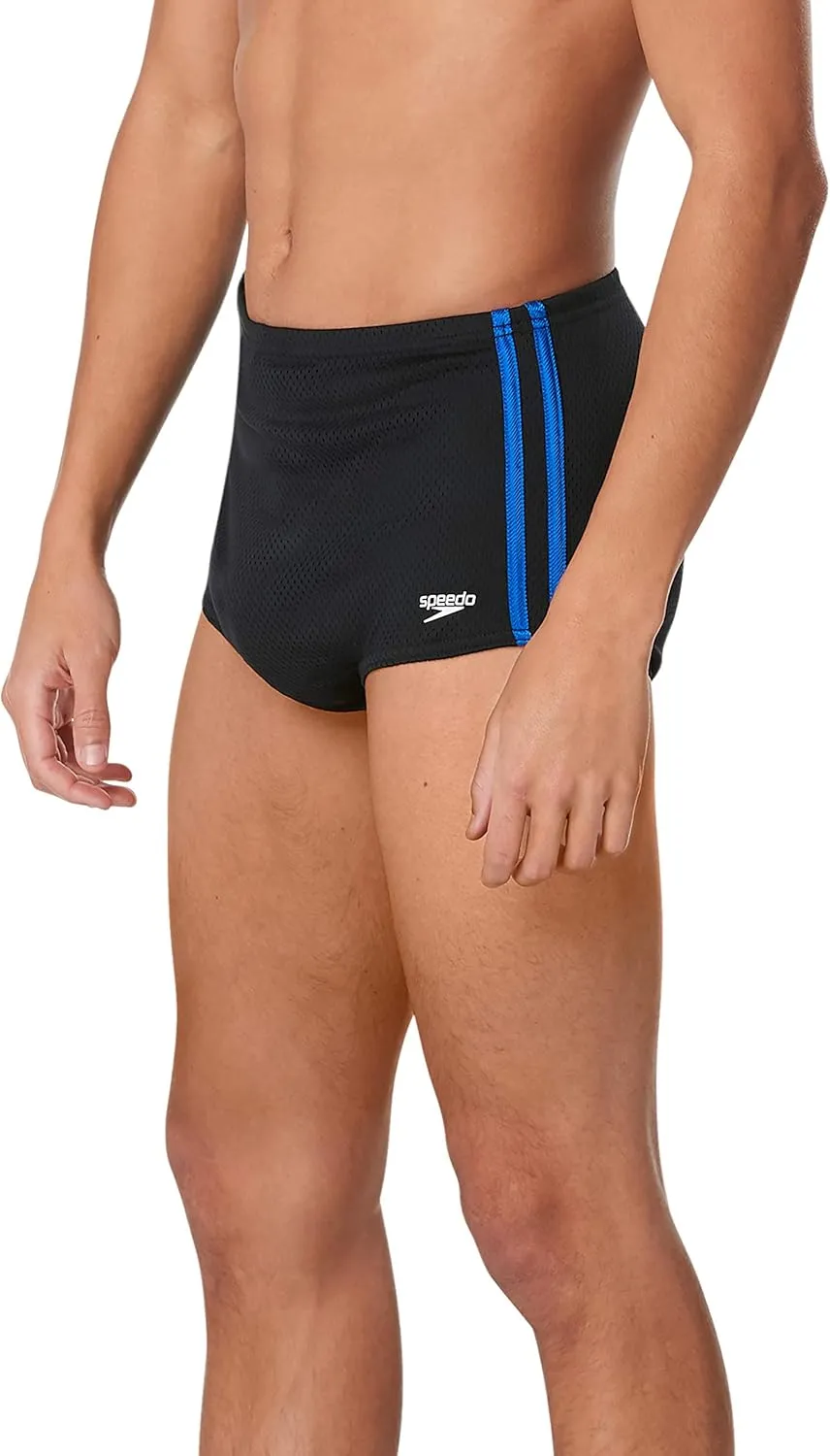 Speedo Men's Swimsuit Square Leg Poly Mesh Training Suit