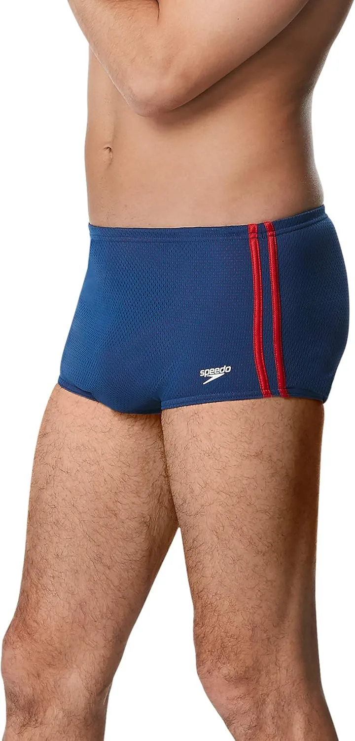Speedo Men's Swimsuit Square Leg Poly Mesh Training Suit