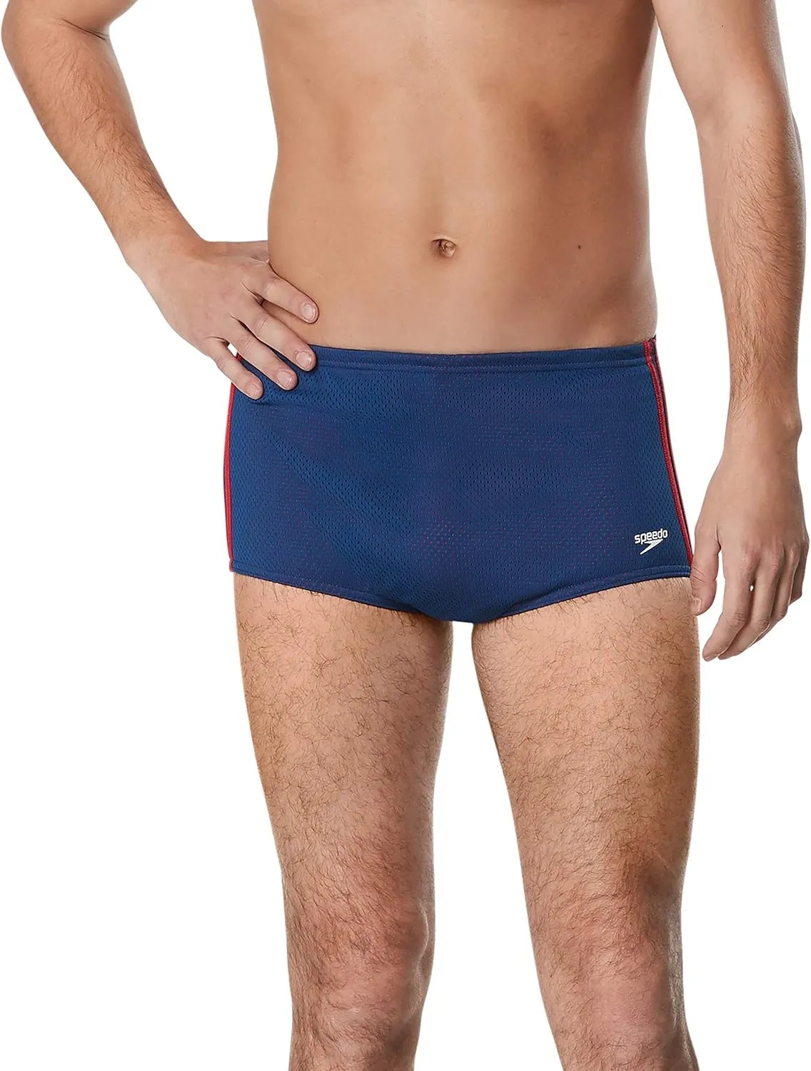 Speedo Men's Swimsuit Square Leg Poly Mesh Training Suit