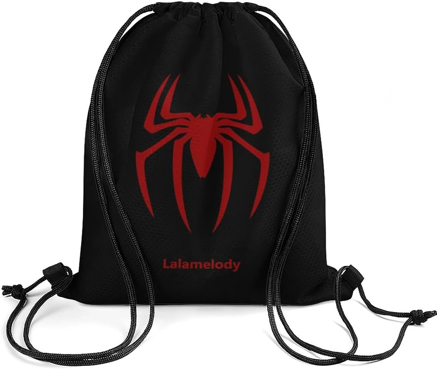 Spider Black Drawstring Backpack Waterproof Sackpack Travel Swimming Sports Gym Camping Shopping Bag for Women Men