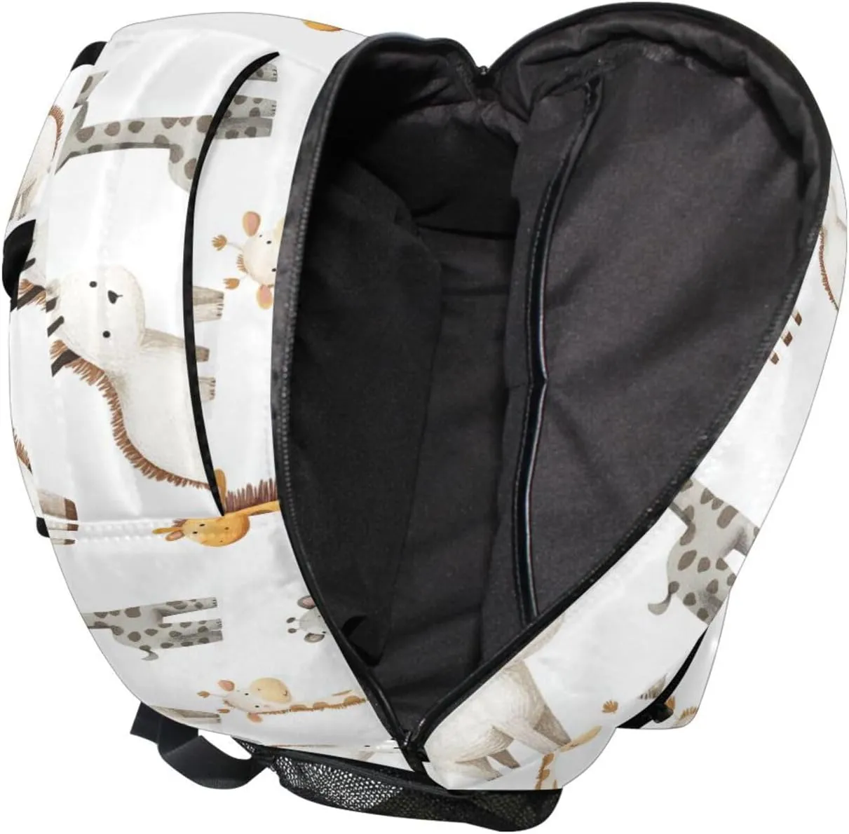 Sport Backpack for Men and Women Fashion Laptop Bag with Chest Strap for Business Work College Travel Trip Cartoon Cute Animal White