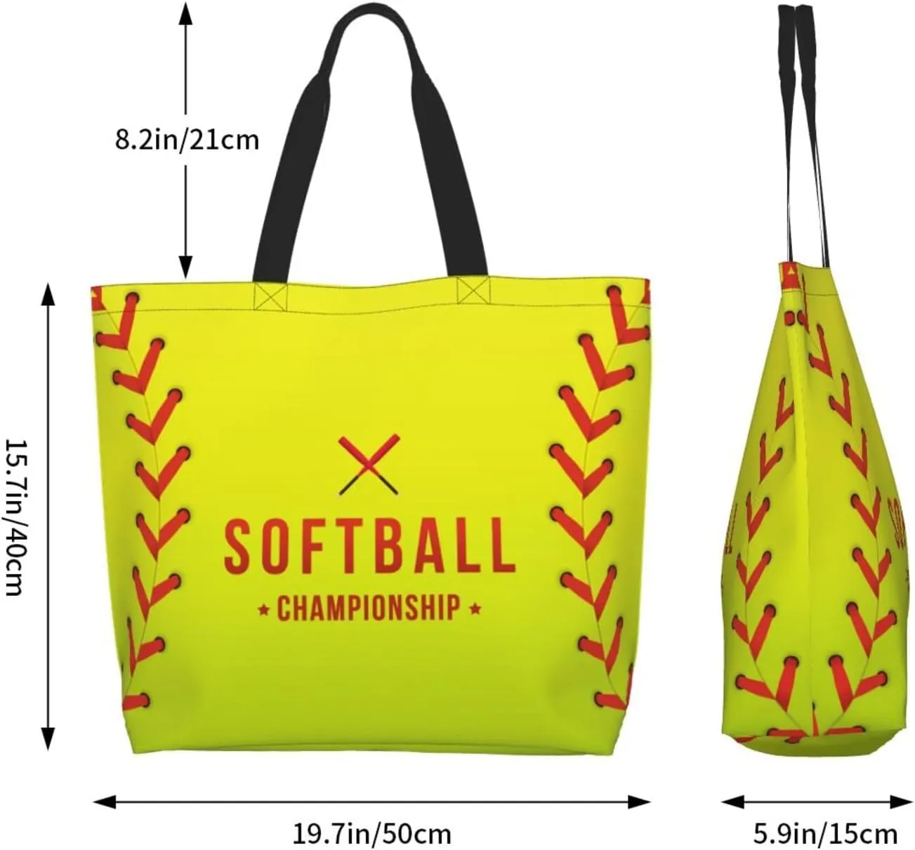 Sport Soccer Large Tote Bag Simple Casual Portable Shoulder Bags Reusable Grocery Handbag For Women Gym Travel