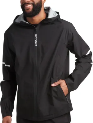 Spyder Mens Rain Jacket - Waterproof Lightweight Hooded Windbreaker, Outerwear Jacket for Golf, Hiking and Outdoor (S-XL)