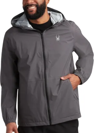 Spyder Mens Rain Jacket - Waterproof Lightweight Hooded Windbreaker, Outerwear Jacket for Golf, Hiking and Outdoor (S-XL)