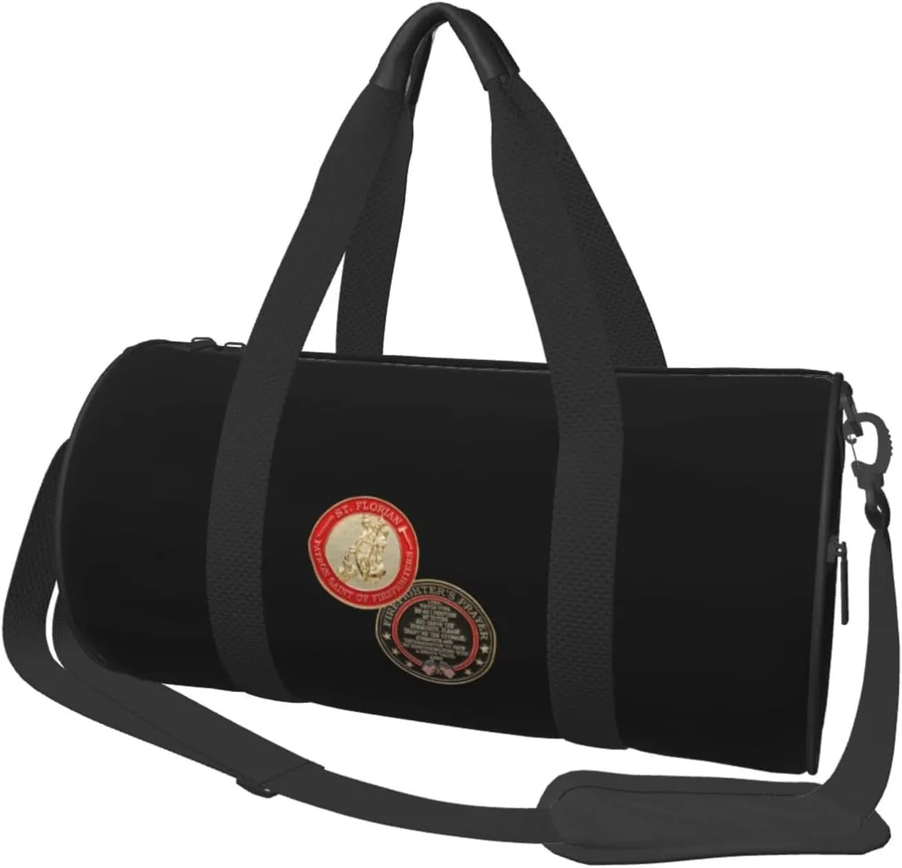 St Florian Patron Saint of Firefighters with Hero's Travel Luggage Duffel Bag Sports Rolling Foldable Duffel Bag