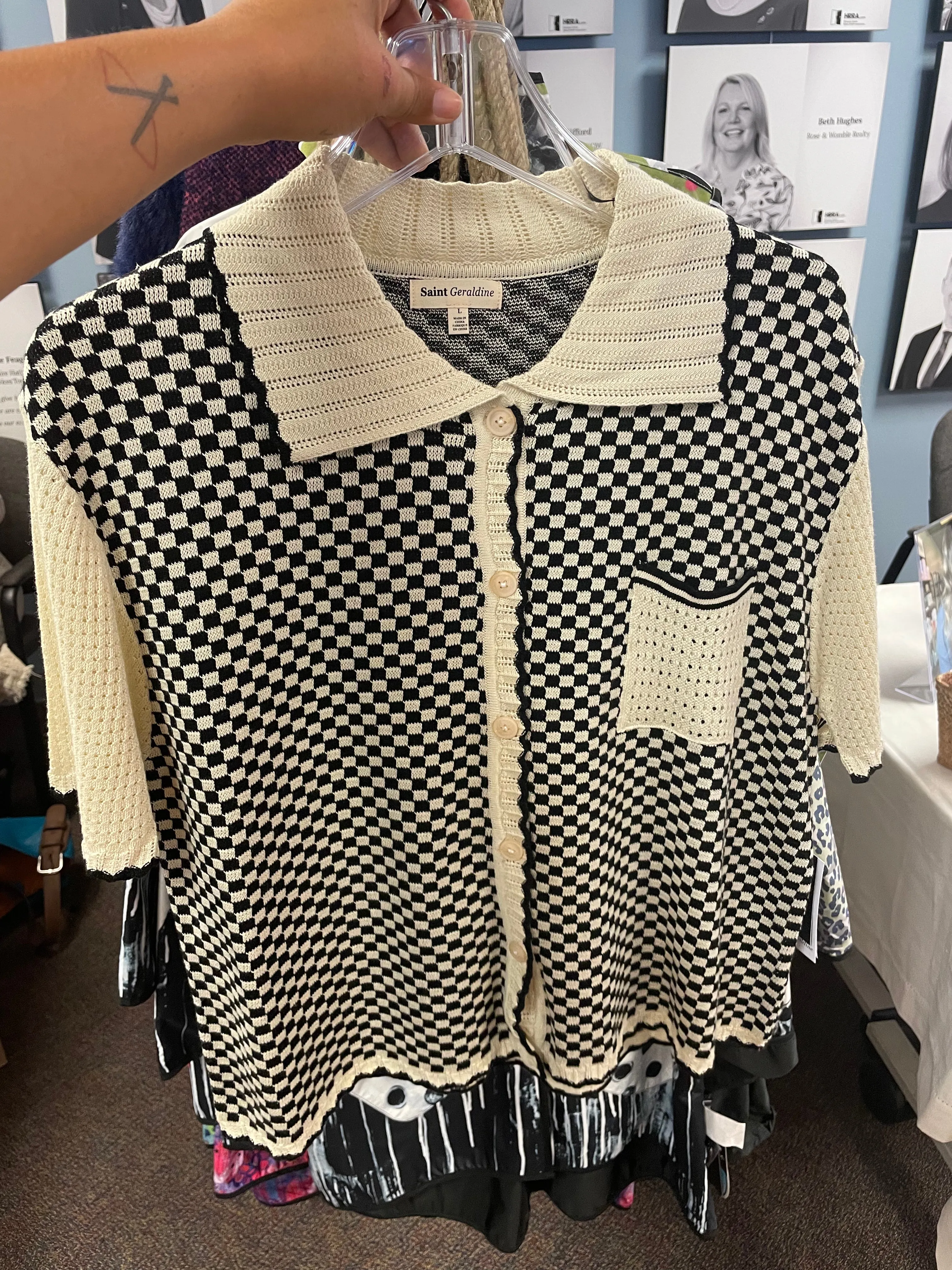 St Geraldine Checkered Skirt Set