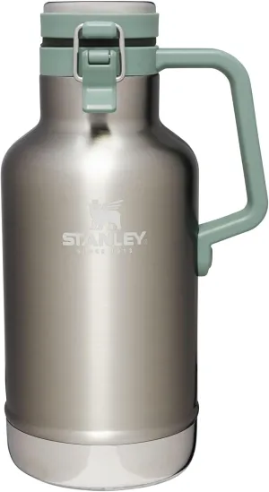 Stanley Classic Easy-Pour Growler 64 oz | Keeps Beer Cold or Coffee Hot | Leakproof Steel Lined Lid and Easy to Carry Handle | Insulated Stainless Steel | BPA-Free | Stainless Steel Shale