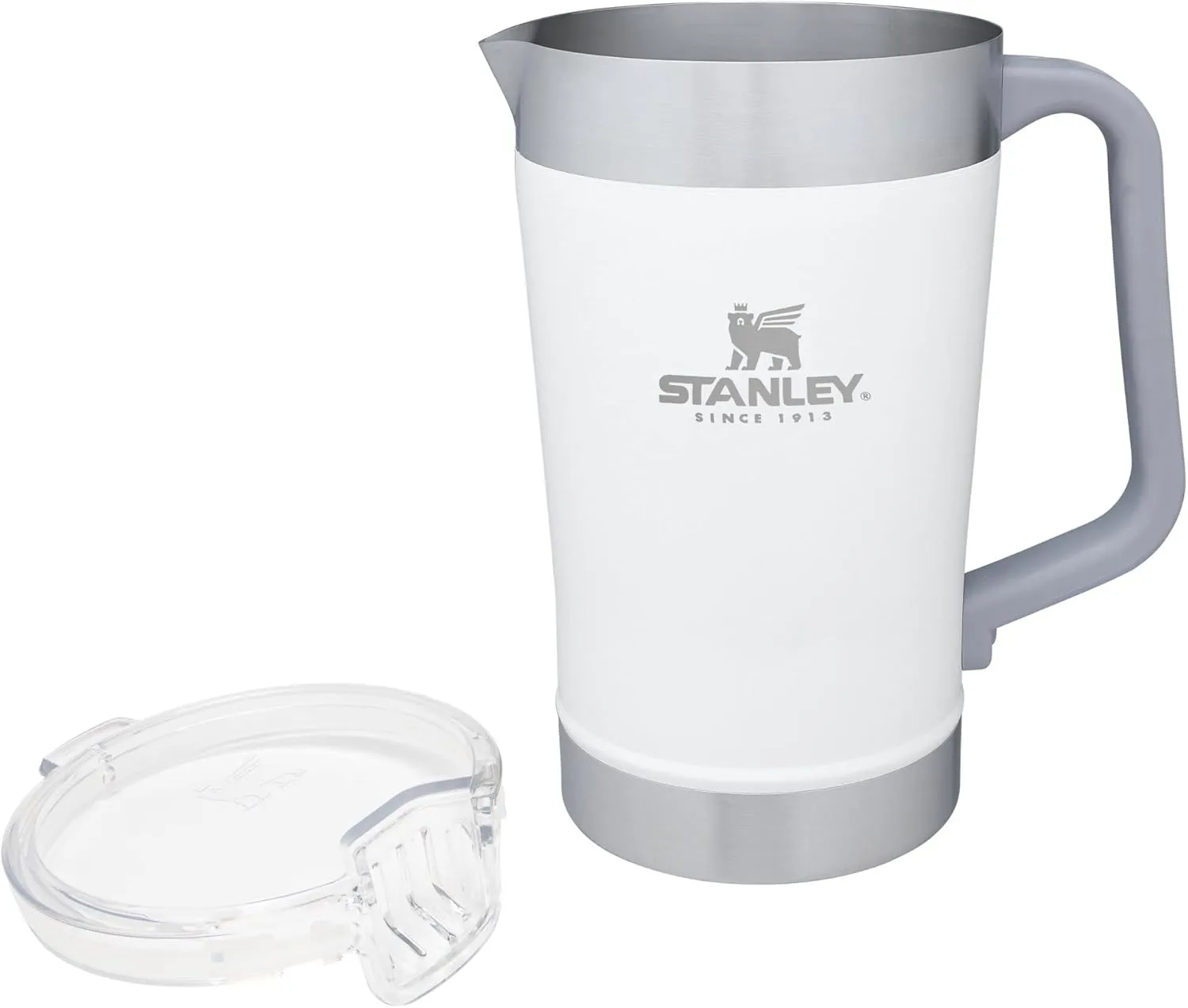 Stanley Stay-Chill Pitcher 64 oz | Cold Water, Beer, and Drink Pitcher with Lid | Large Capacity Durable Beverage Container with Handle | Insulated Stainless Steel | BPA-Free