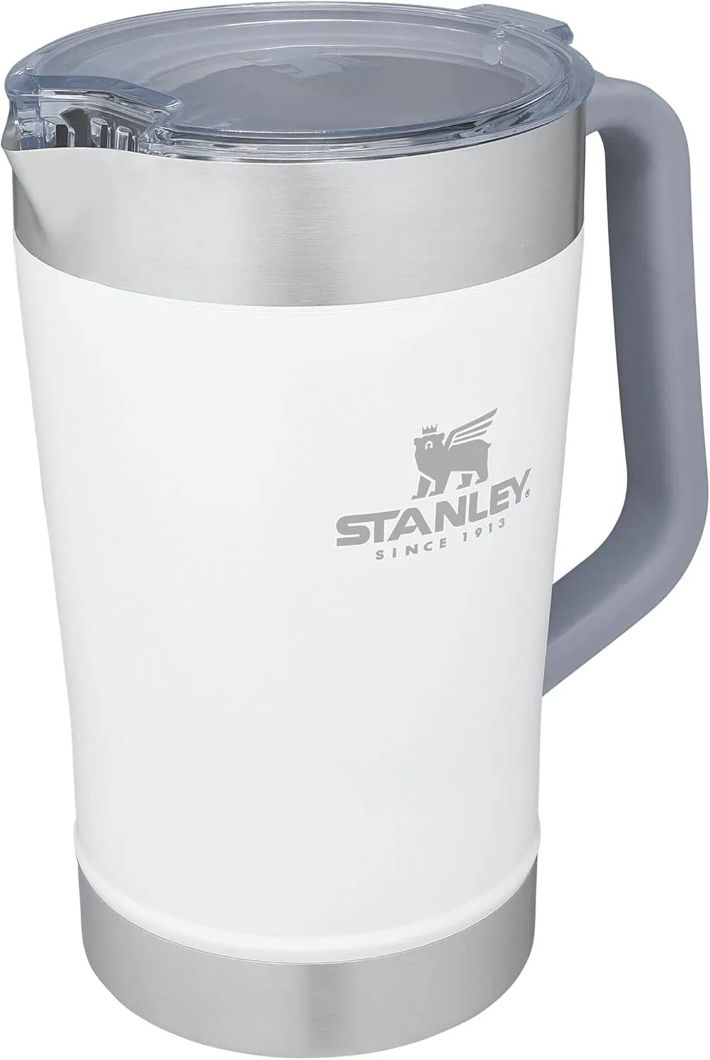 Stanley Stay-Chill Pitcher 64 oz | Cold Water, Beer, and Drink Pitcher with Lid | Large Capacity Durable Beverage Container with Handle | Insulated Stainless Steel | BPA-Free