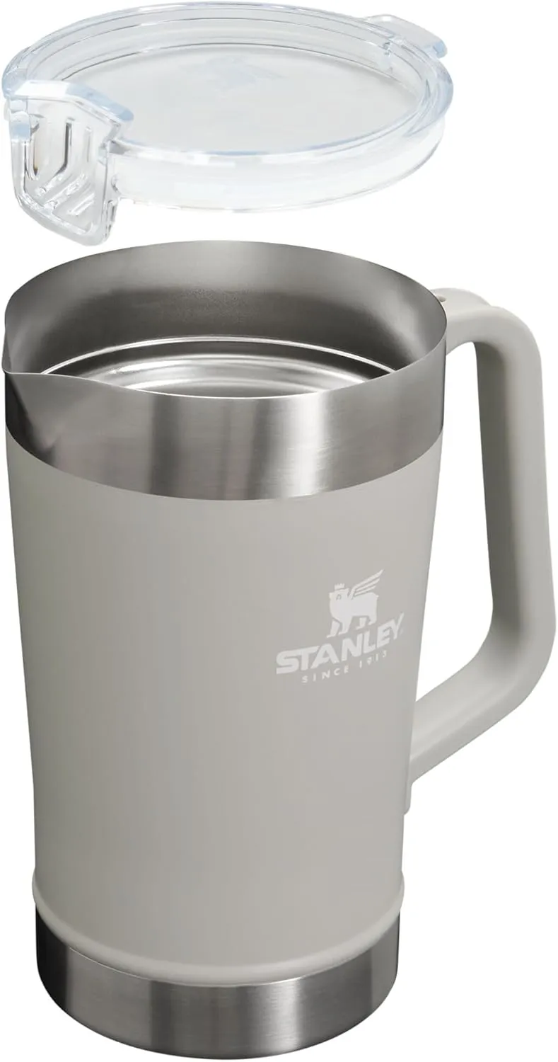 Stanley Stay-Chill Pitcher 64 oz | Cold Water, Beer, and Drink Pitcher with Lid | Large Capacity Durable Beverage Container with Handle | Insulated Stainless Steel | BPA-Free