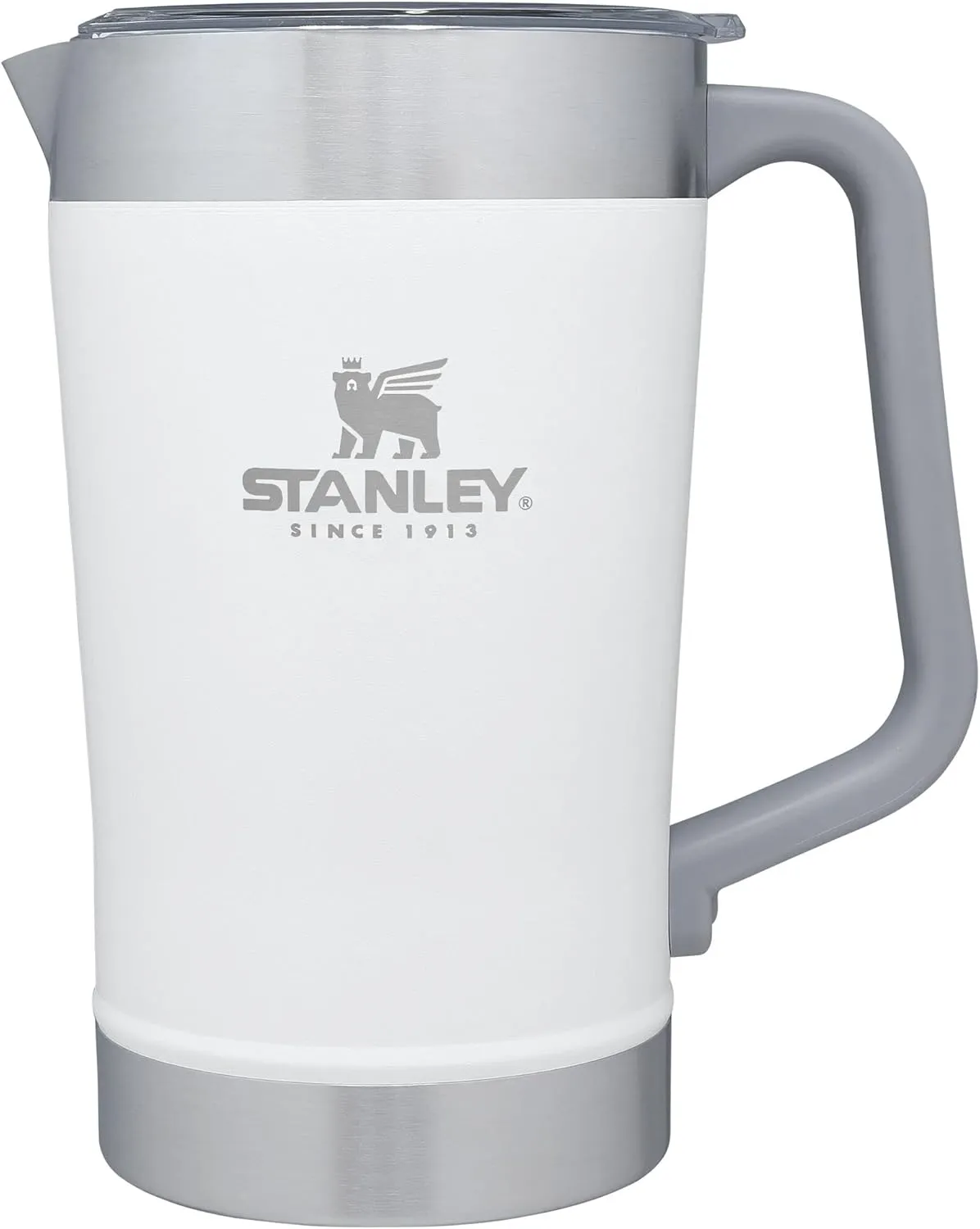 Stanley Stay-Chill Pitcher 64 oz | Cold Water, Beer, and Drink Pitcher with Lid | Large Capacity Durable Beverage Container with Handle | Insulated Stainless Steel | BPA-Free