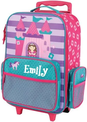 Stephen Joseph Kids Luggage - Personalized Carry On Luggage - Princess Travel Bag - Rolling Bag with Custom Name