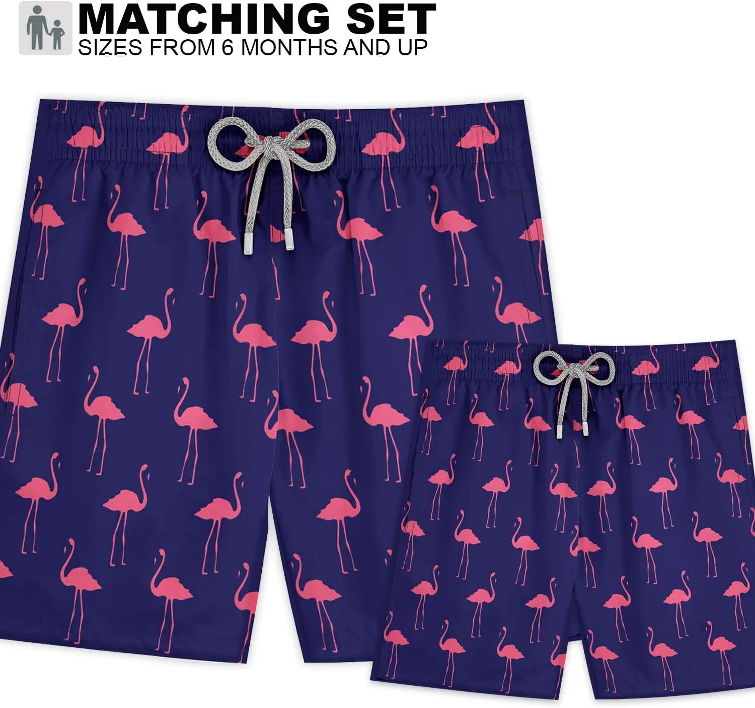 Stivali Father Son Matching Swim Trunks - Modern Swimming Trunk Set - Daddy Son Bathing Suits