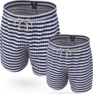 Stivali Father Son Matching Swim Trunks - Modern Swimming Trunk Set - Daddy Son Bathing Suits