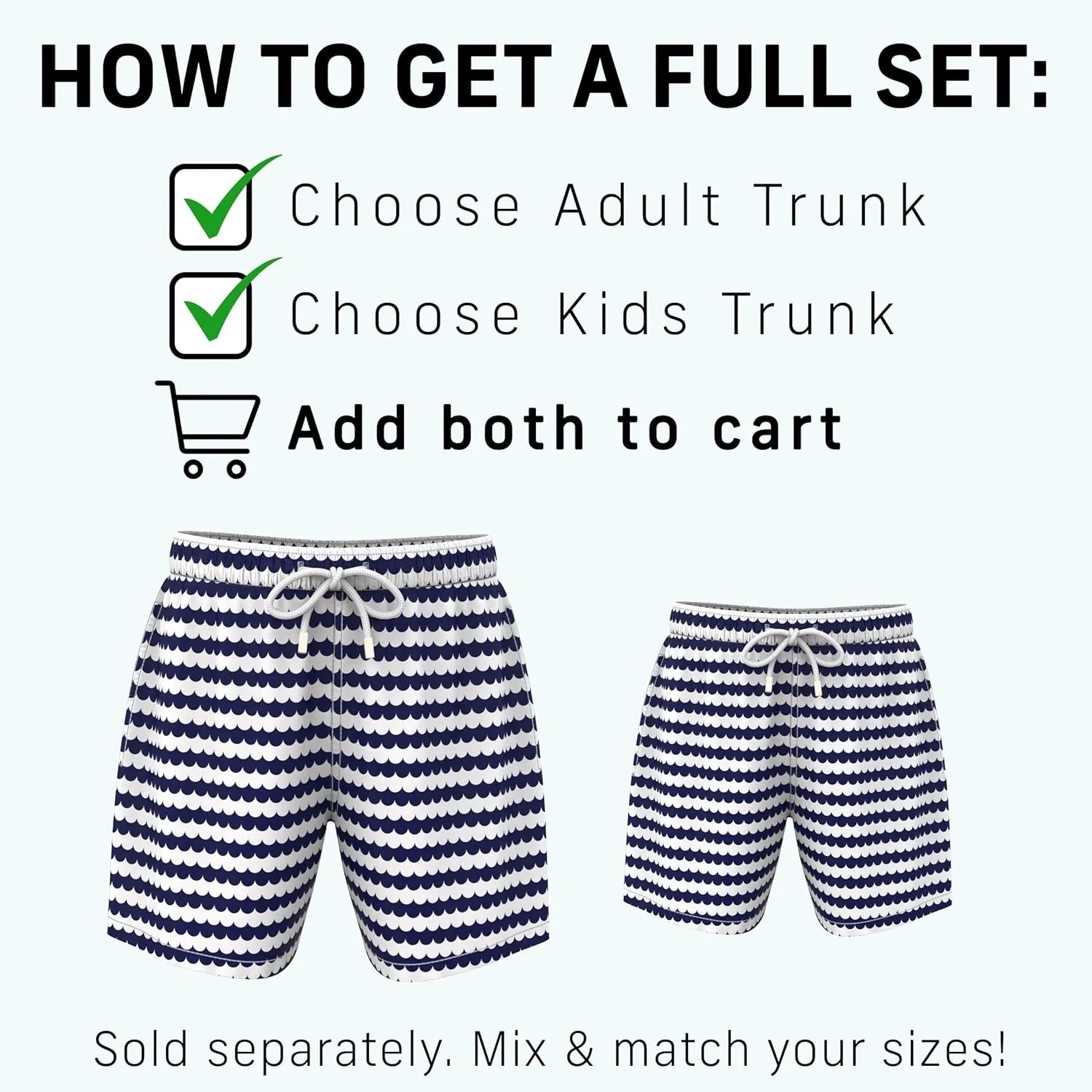Stivali Father Son Matching Swim Trunks - Modern Swimming Trunk Set - Daddy Son Bathing Suits