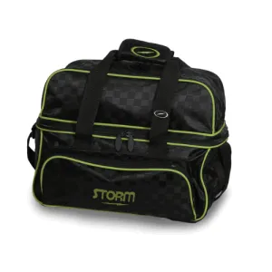 Storm 2 Ball Tote DLX Checkered Black/Lime Bowling Bag