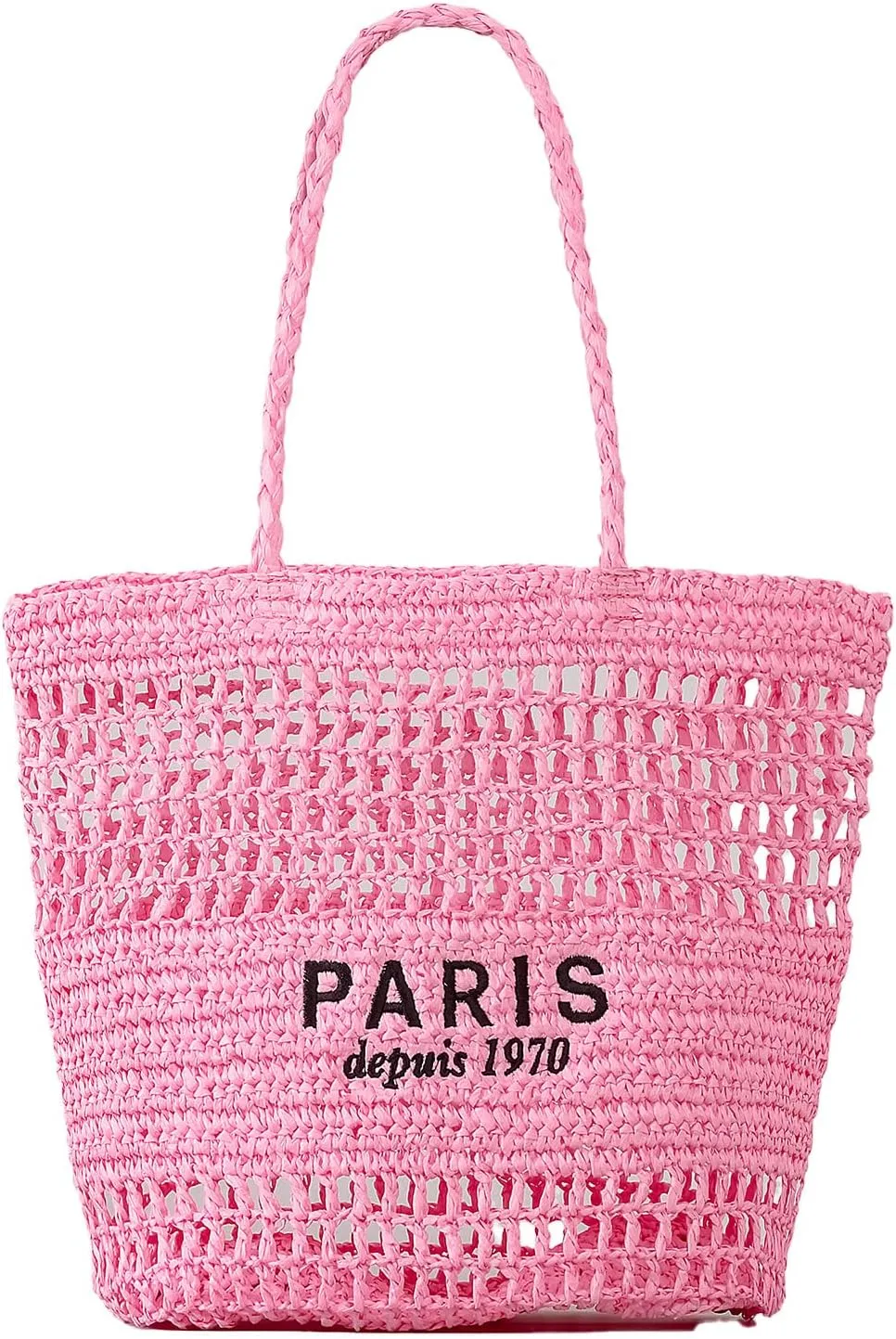 Straw Bag for Women Summer Trendy Foldable Mesh Crochet Tote Bag Straw Beach Purses and Handbags for Vacation