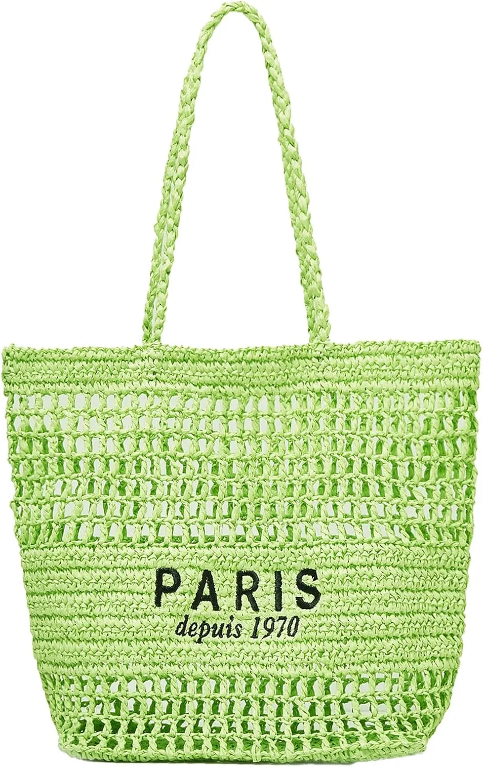 Straw Bag for Women Summer Trendy Foldable Mesh Crochet Tote Bag Straw Beach Purses and Handbags for Vacation