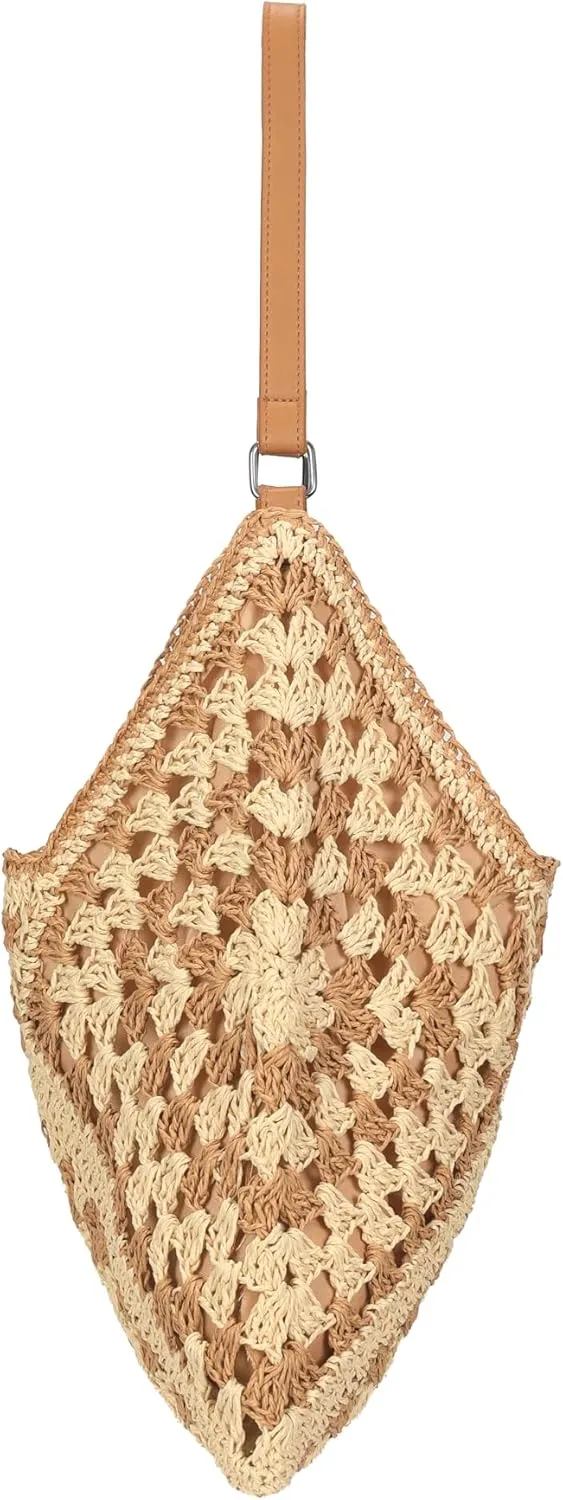 Straw Bags For Women | Travel Straw Handbag Totes Bag | Fashion Woven Summer Handmade Shoulder Bag