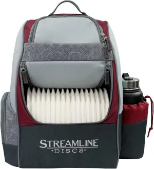 Streamline Discs Shuttle Disc Golf Backpack Bag (Burgundy/Black)