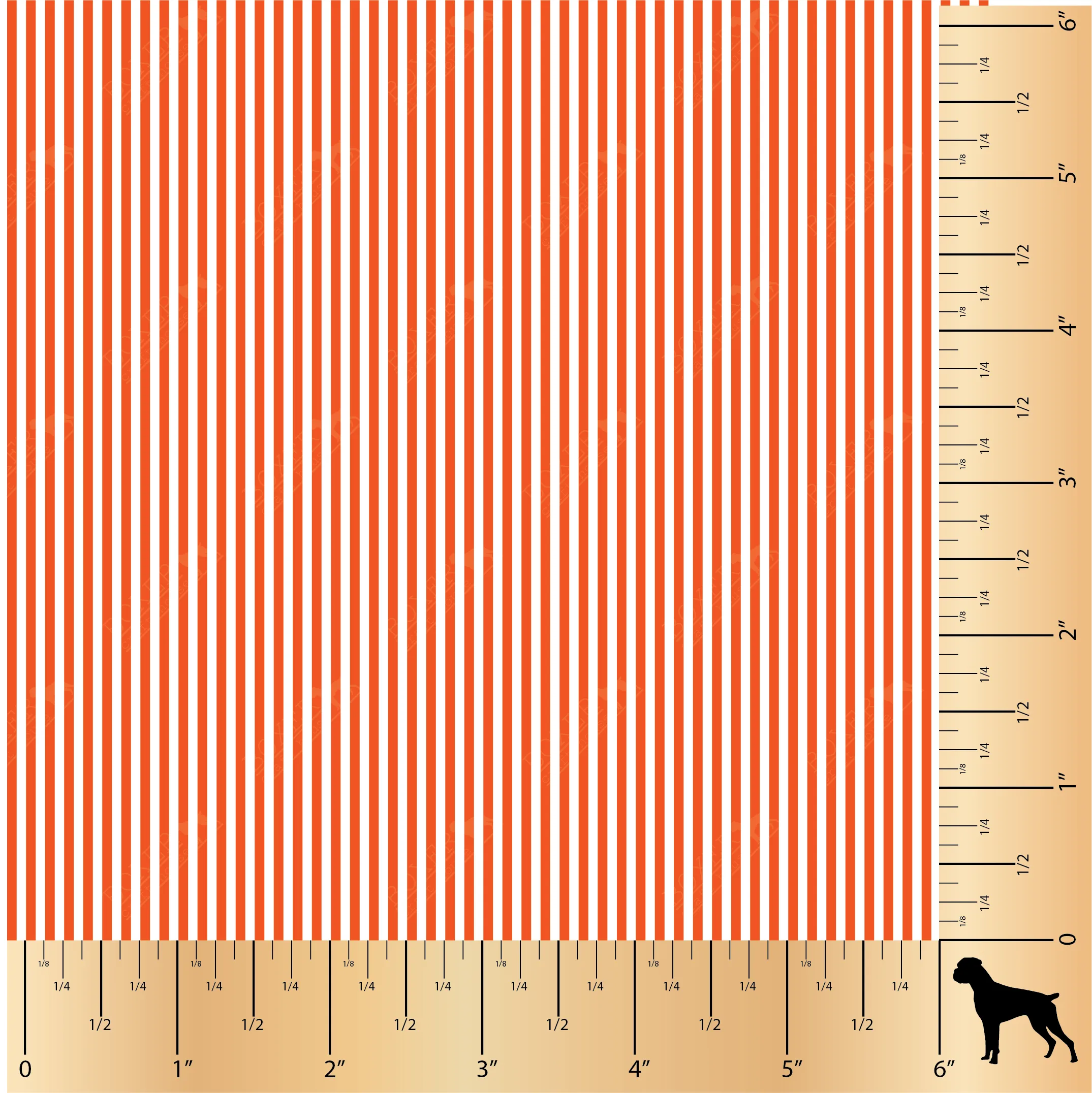 Stripes 1/6" - Orange