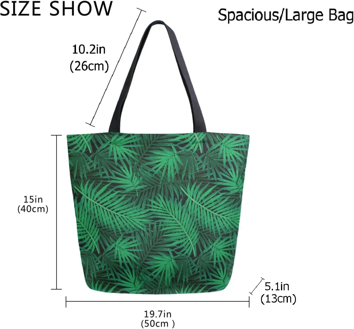 Stylish Cute Pattern Extra Large Shoulder Tote Bag for Beach Travel Weekender Gym Grocery Shopping