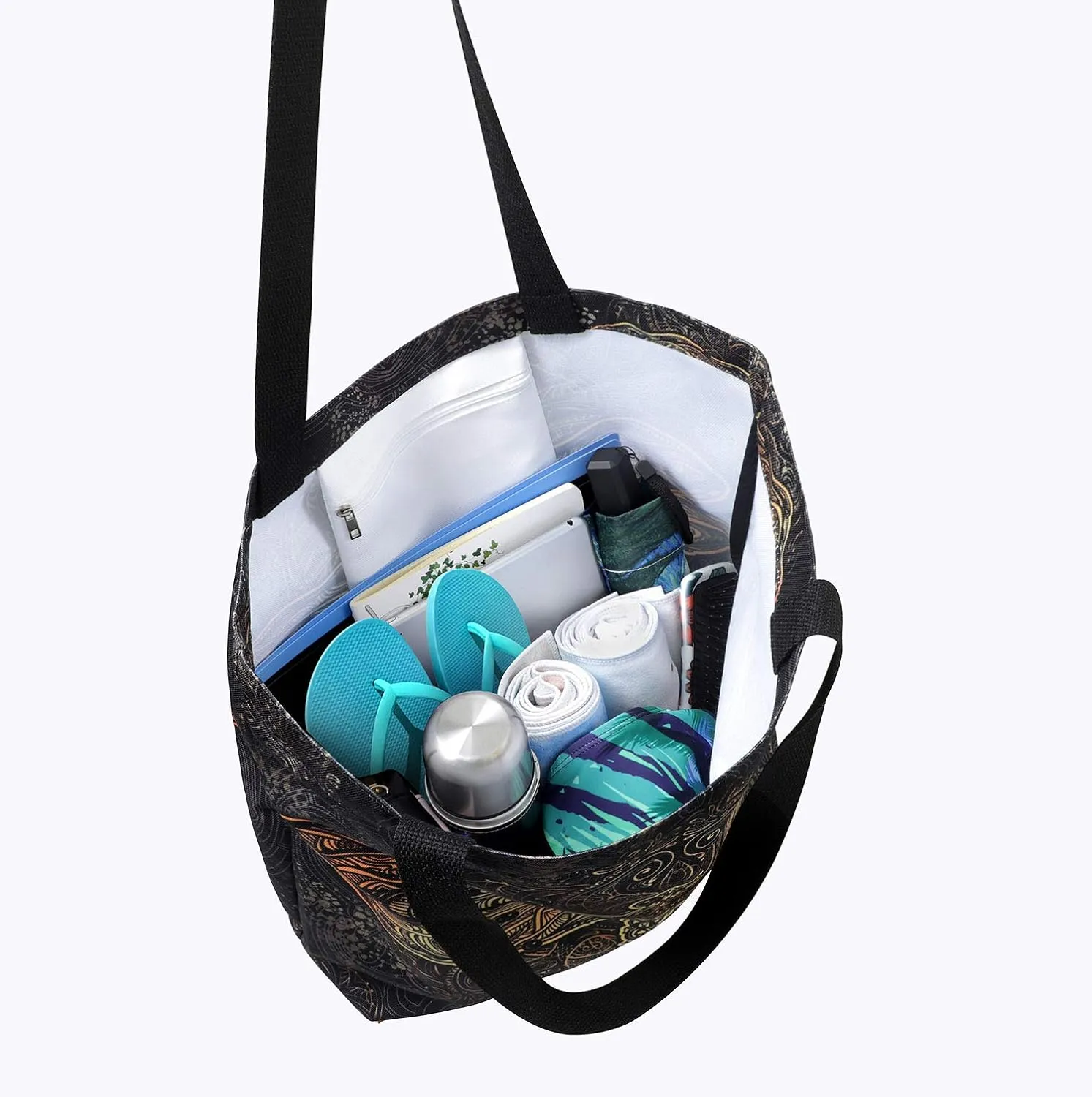 Stylish Print Extra Large Shoulder Tote Bag for Beach Travel Weekender Gym Grocery Shopping…
