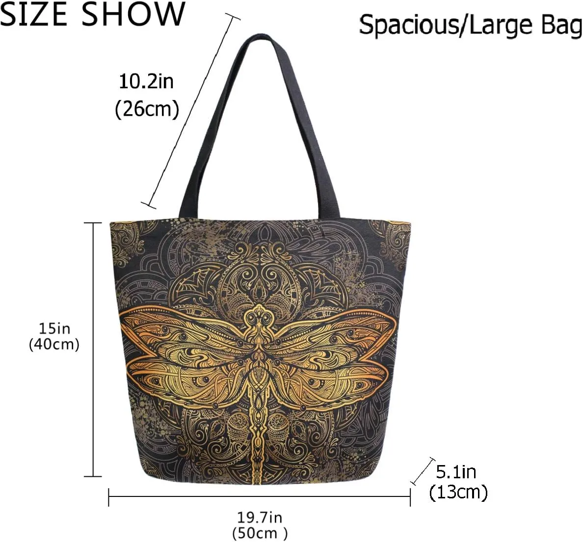 Stylish Print Extra Large Shoulder Tote Bag for Beach Travel Weekender Gym Grocery Shopping…