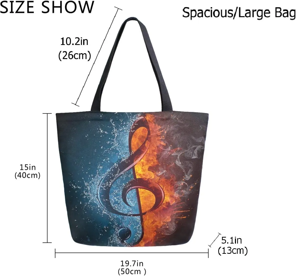 Stylish Print Extra Large Shoulder Tote Bag for Beach Travel Weekender Gym Grocery Shopping…