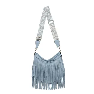 Suede Fringe Crossbody w/ Guitar Strap