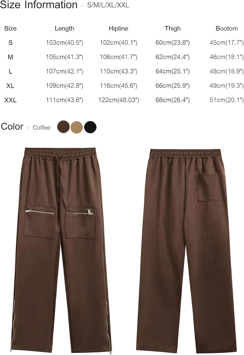 Suede Harajuku Pants for Women High Waist Sweatpants Streetwear Joggers Hip Hop Dance Flare Pant with Pockets