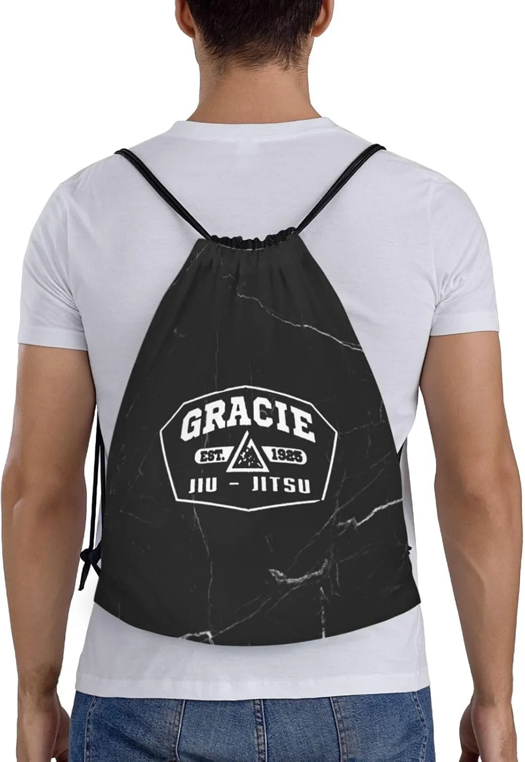 Suitable for Gym Shopping Sports Yoga Jiu Jitsu 1925 Drawstring Bag, Small