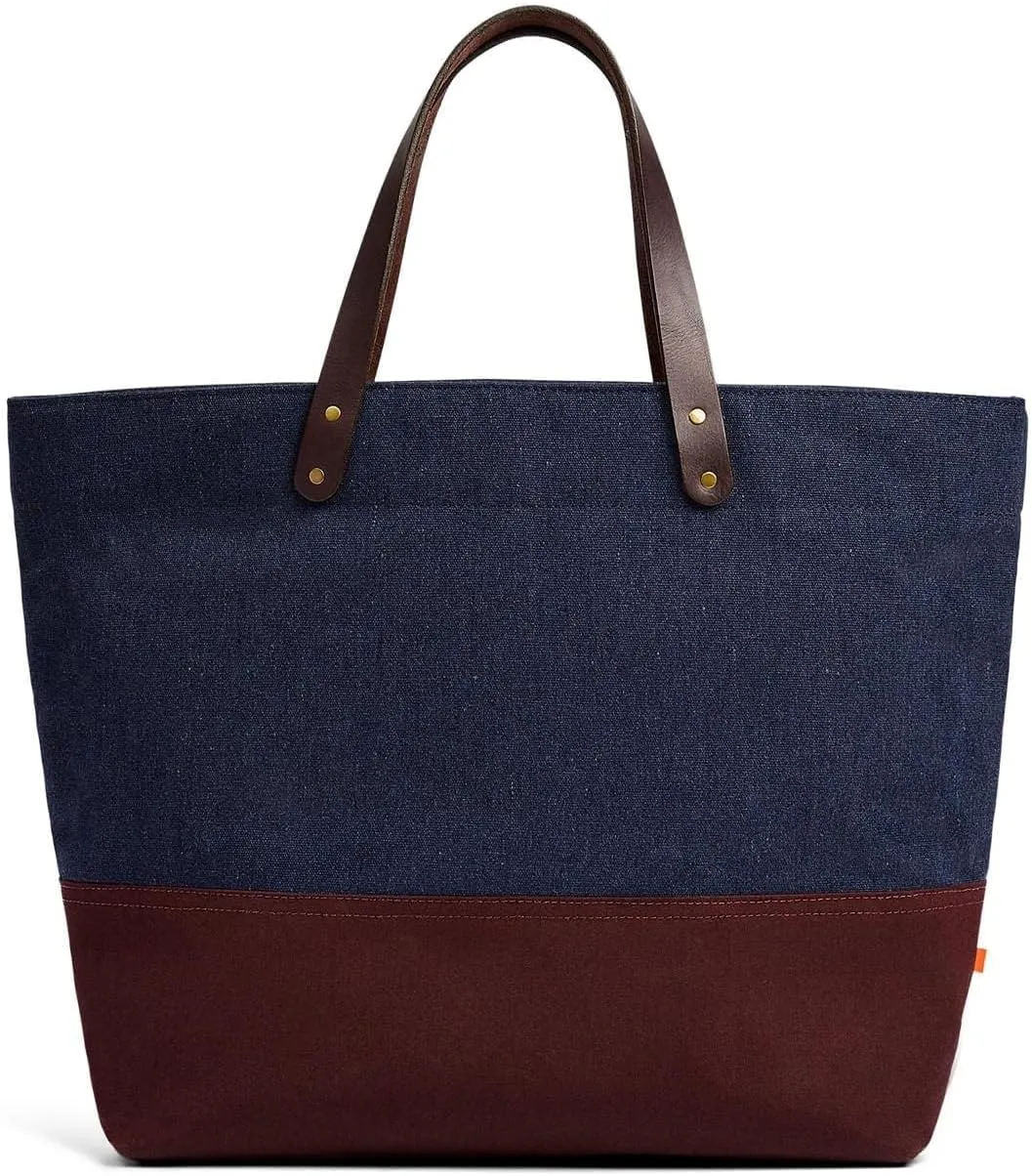 Sunbrella 1961 Tote Bag | Durable, Water & Stain Resistant | Fits 13" Laptop | Recycled Material | For Business & Travel | Indigo
